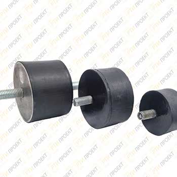 виброизолятор цилиндрический с наружной резьбой