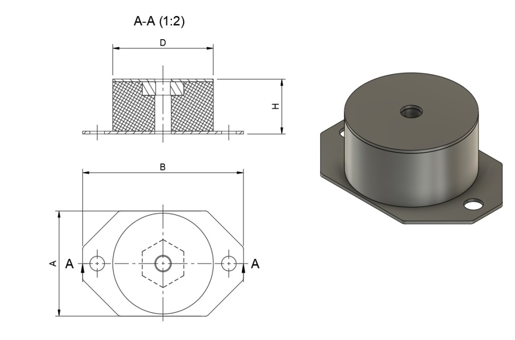 чертеж и 3D к амортизатор вибротрамбовки.jpg