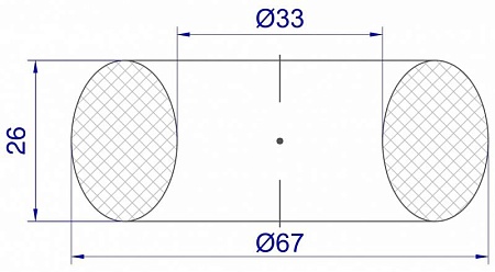 Колесо КР-009 Ø33 х Ø67 х 26