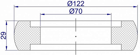 Колесо КР-016 Ø70 x Ø122 x 29
