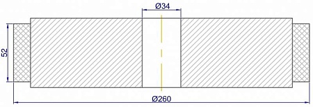 Колесо КРМ-001 Ø34 x Ø260 x 52