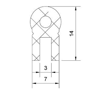 Резиновый профиль 3.2.018
