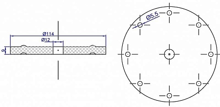 Мембрана с гофрой ф 114