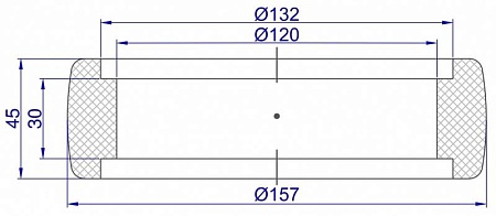 Колесо КР-003 Ø120 x Ø157 x 45 - Ø132 x 30