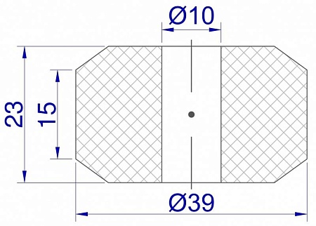 Колесо КР-010 Ø10 x Ø39 x 15-23