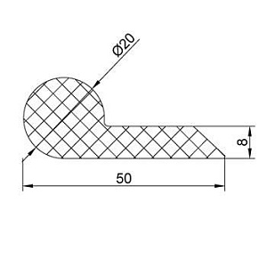 Резиновый профиль 3.1.008
