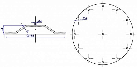 Мембрана тарельчатая ф 166 ООО Сариха