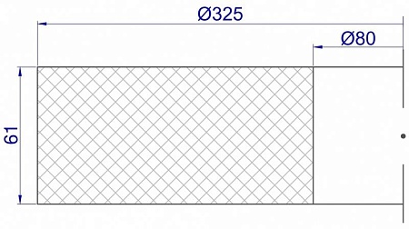 Колесо КР-019 Ø80 x Ø325 x 61