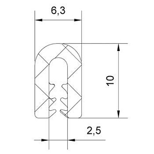 Резиновый профиль 3.2.021
